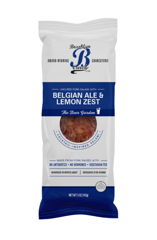 Salami Chub, Belgian Ale & Lemon Zest (Beer Garden)  12/5oz