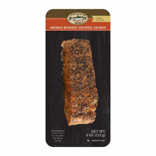 Salmon, Rstd Smkd Garl. Pep. Unsliced 8/4oz