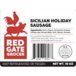 Sausage, Sicilian Holiday SINGLE  16oz