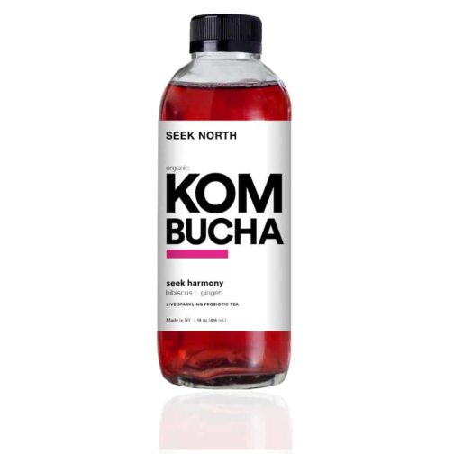 Kombucha, Hibiscus Ginger (Harmony), Organic 12/14oz