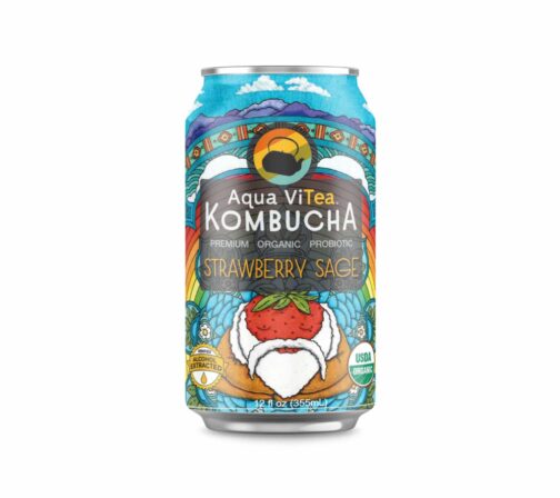 Kombucha, Strawberry Sage, Cans  12/12oz